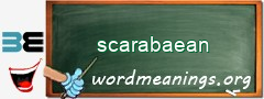 WordMeaning blackboard for scarabaean